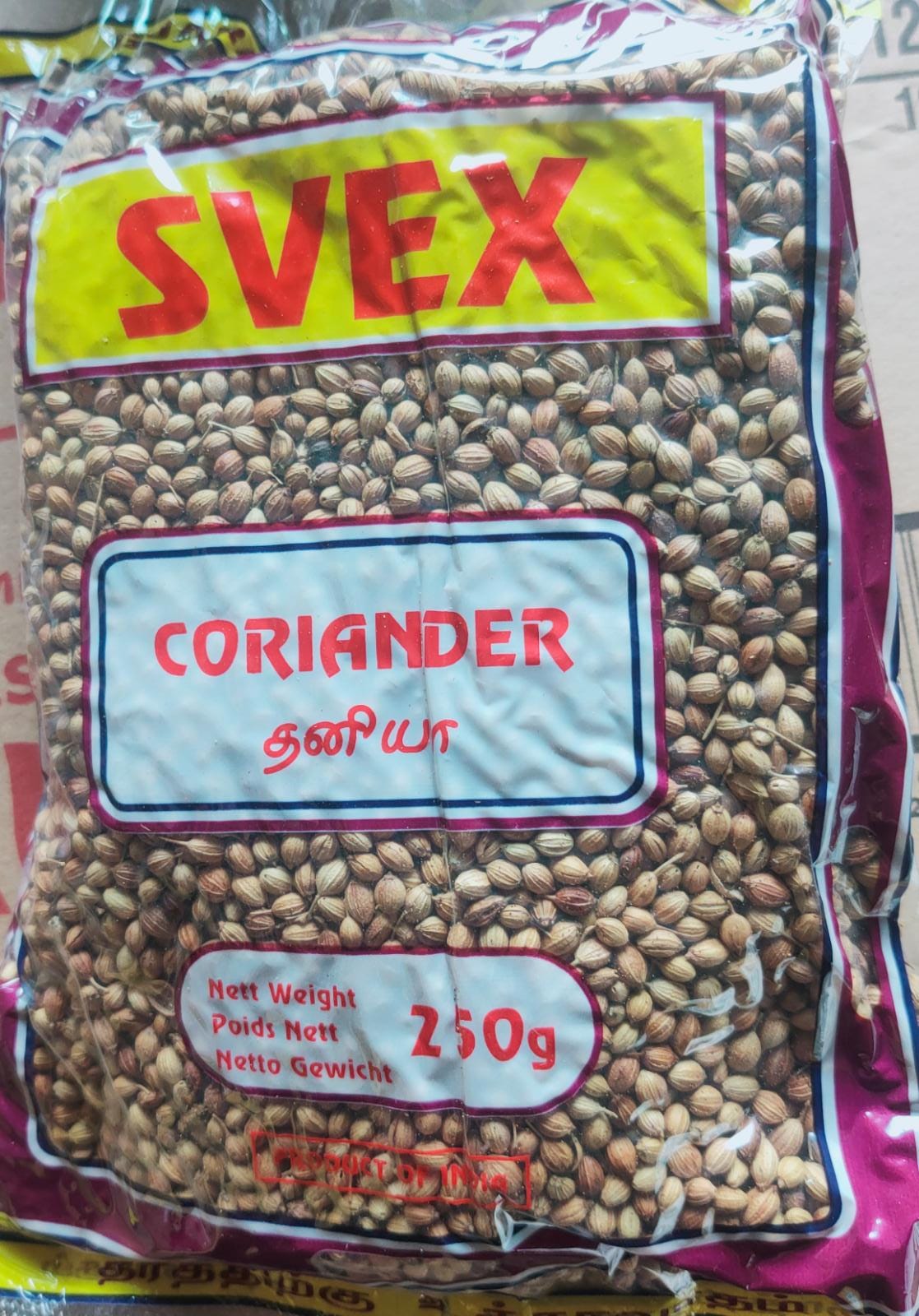 Coriander seed 250g SVEX Coriander Seed 250gm - Image 1